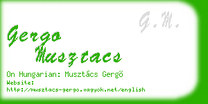 gergo musztacs business card