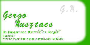 gergo musztacs business card